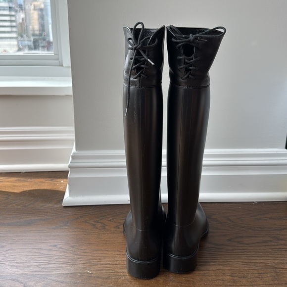 Barneys New York Tall Black Rain Boots - Picture 2 of 10